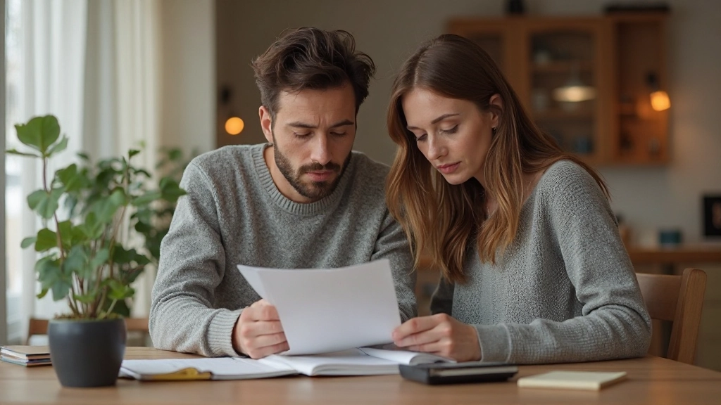 Семья обсуждает финансовые цели и сбережения