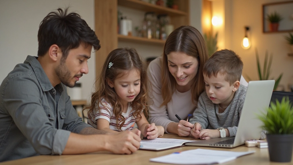 Семья планирует домашний бюджет вместе дома
