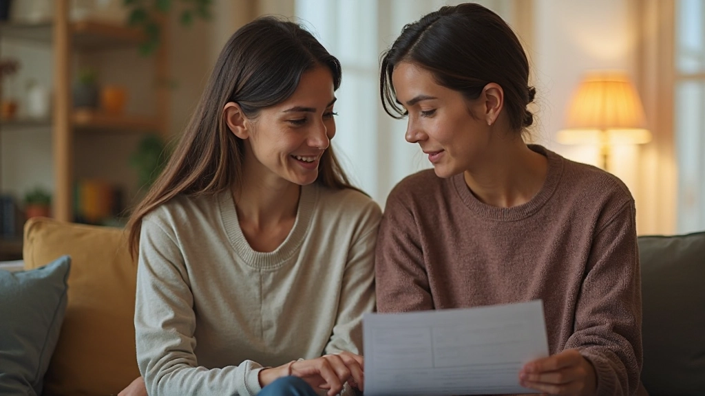 Молодая семья обсуждает финансовые сложности и пути их решения